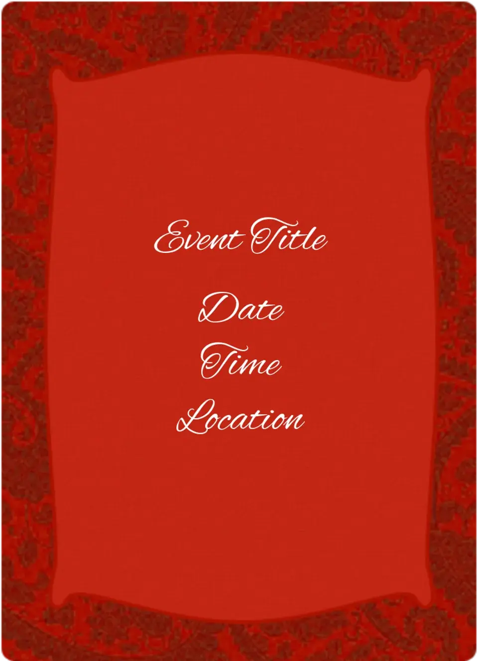 Red Flower Border card