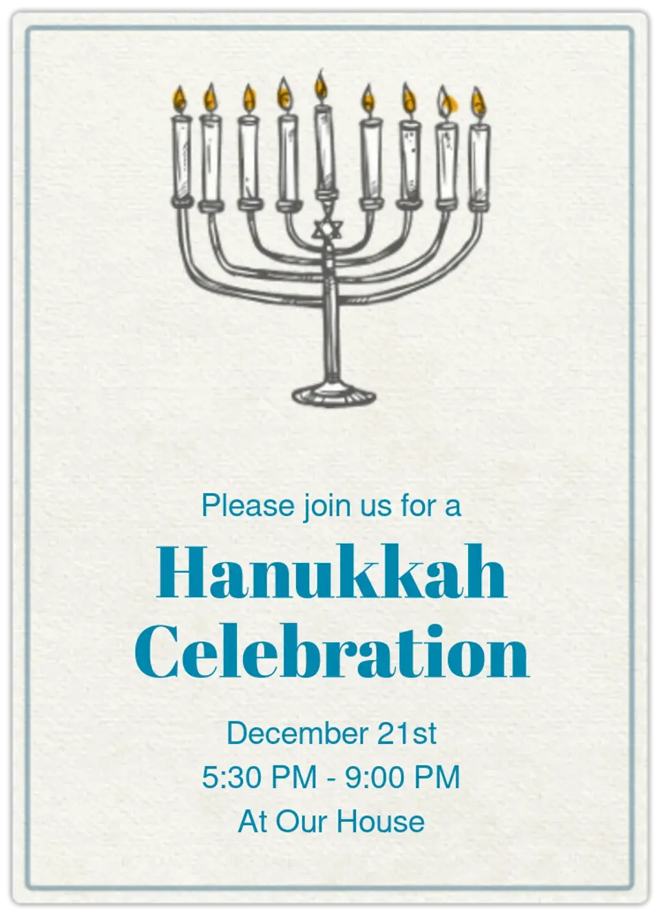 Menorah card