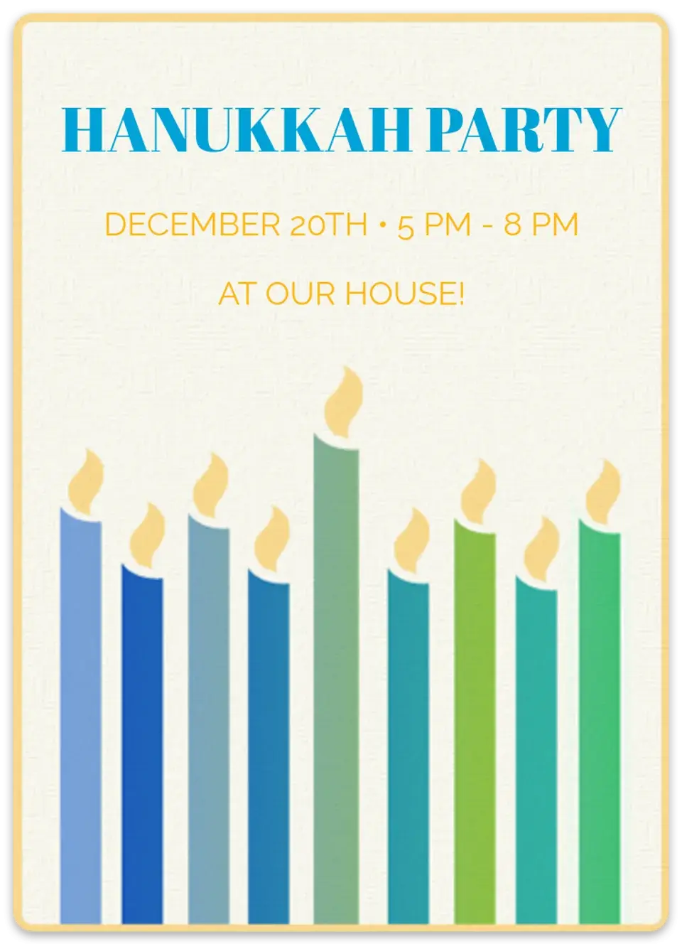 Hanukkah Candles card