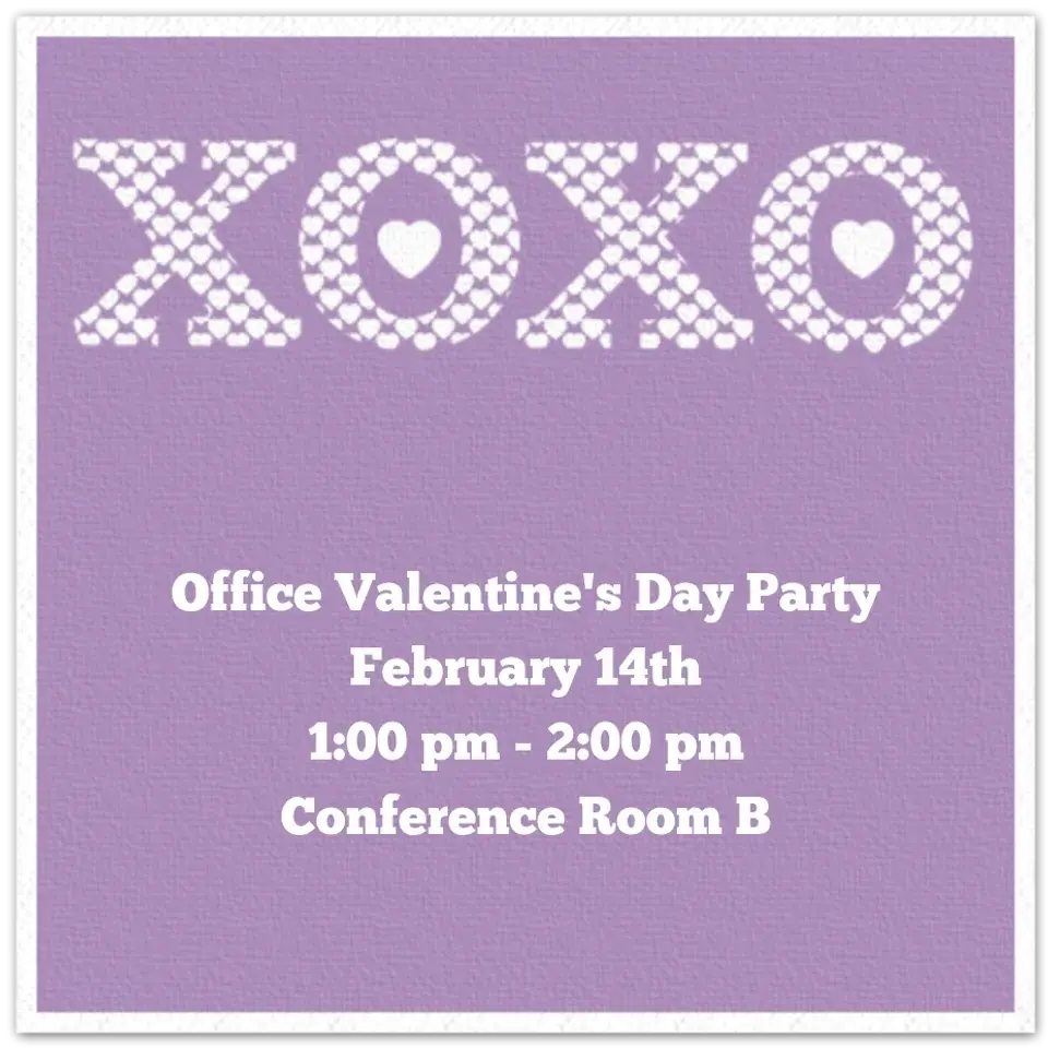 XOXO card