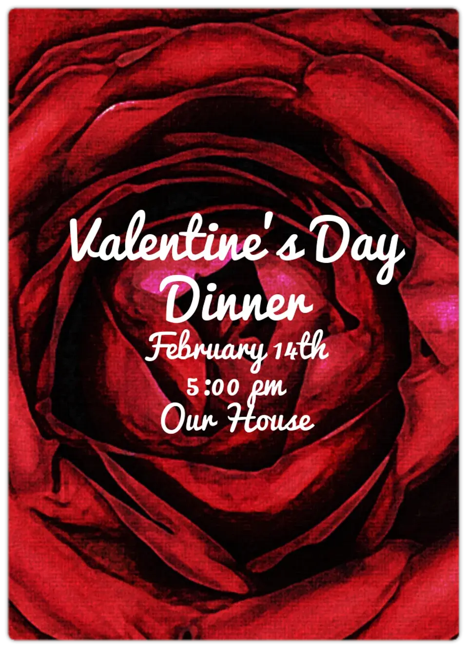 Single Rose card
