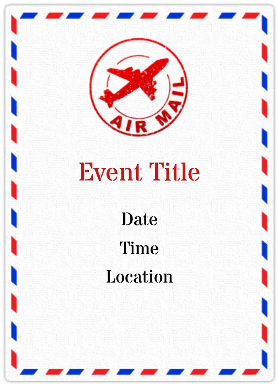 Farewell Air Mail card