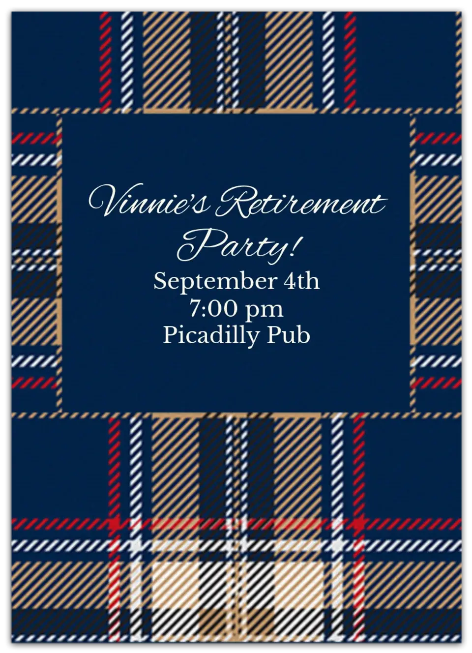 Plaid Pattern card
