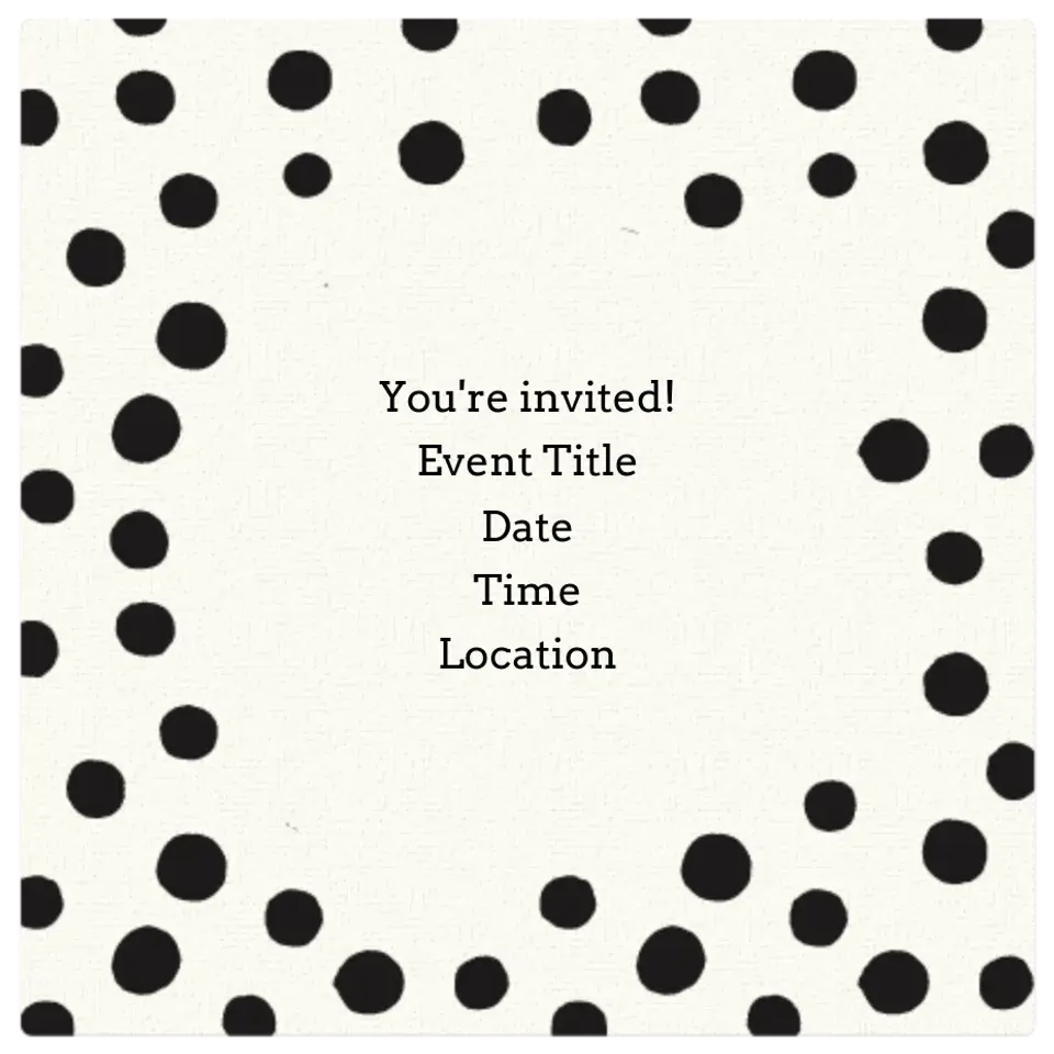 Black & White Dots card image
