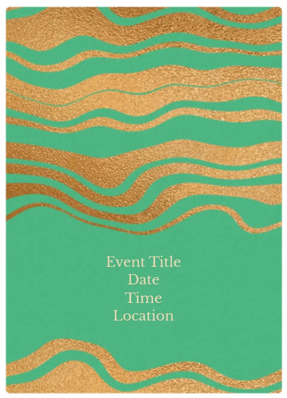 Green Abstract Waves card