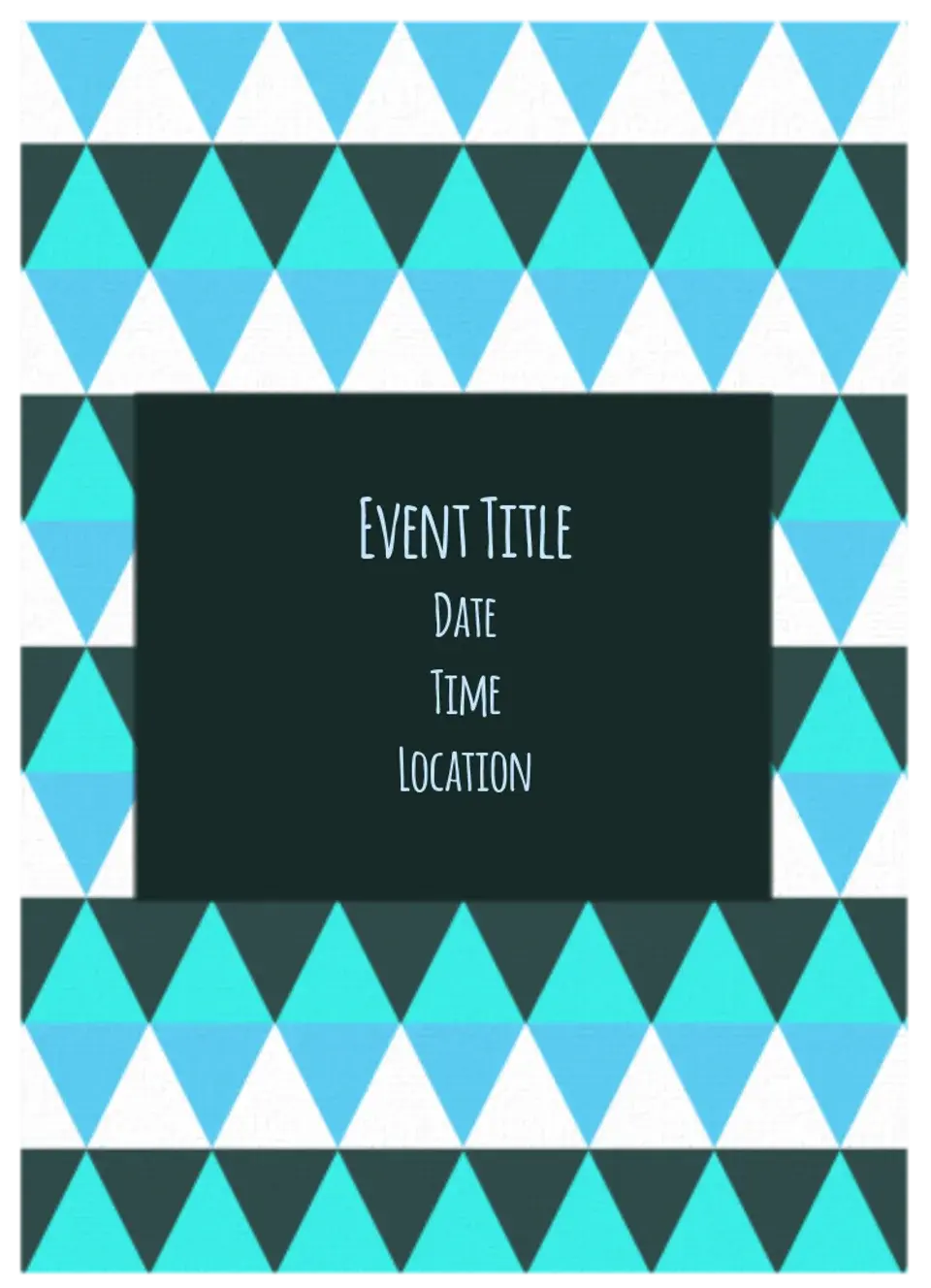 Blue Geometric card