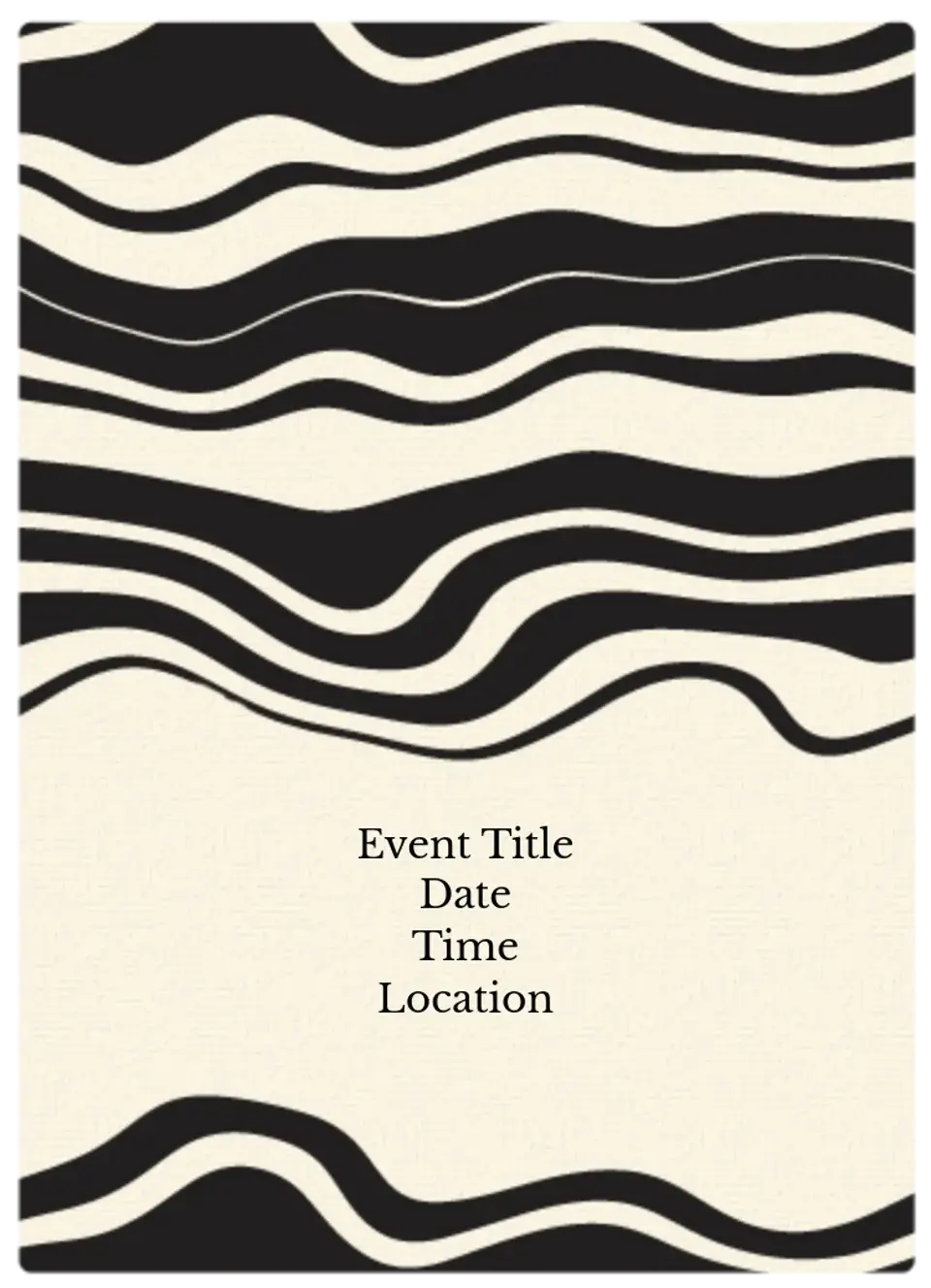 White Abstract Waves card