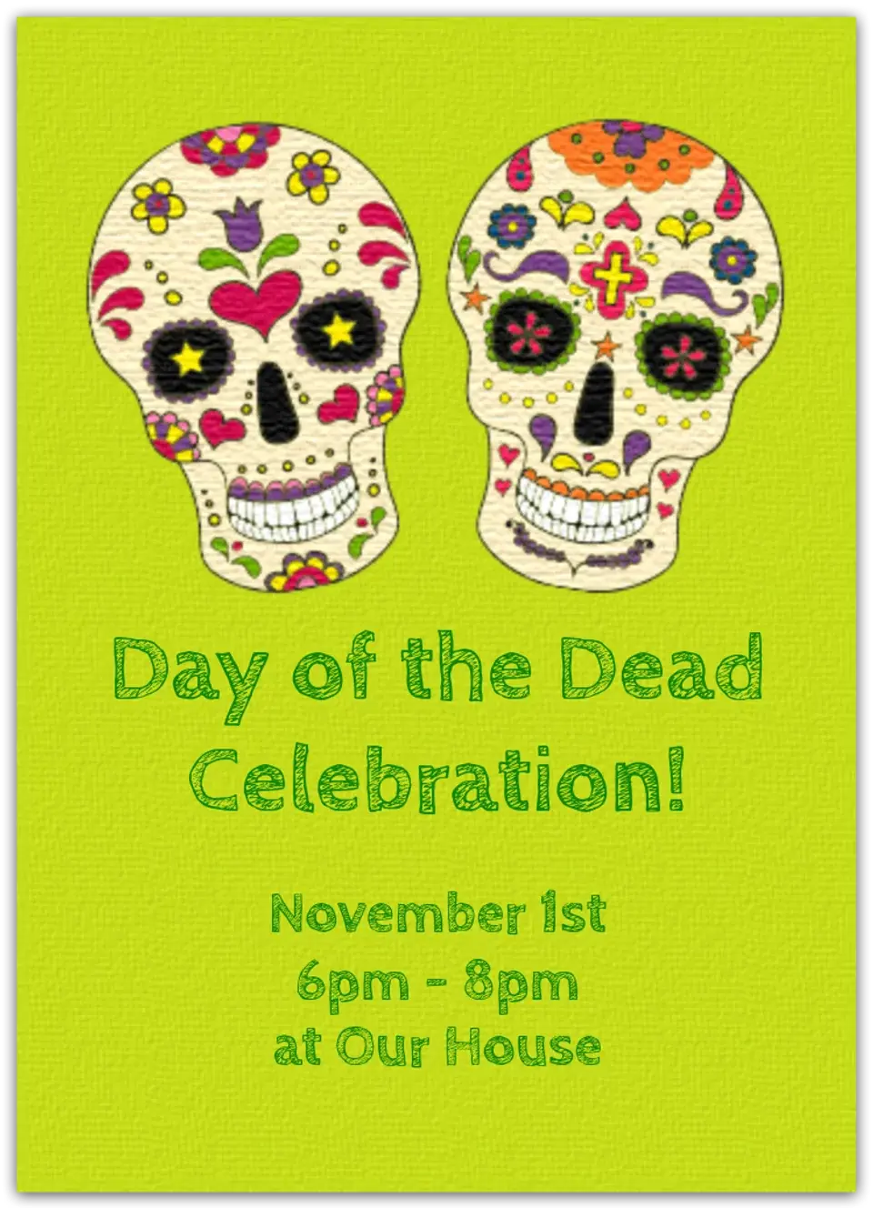 Sugar Skull card