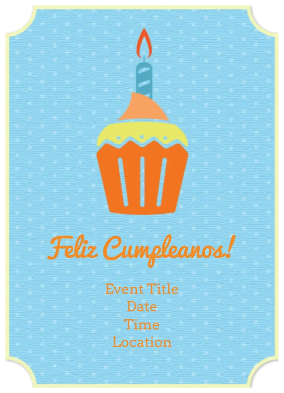 Birthday Cupcake Spanish card image