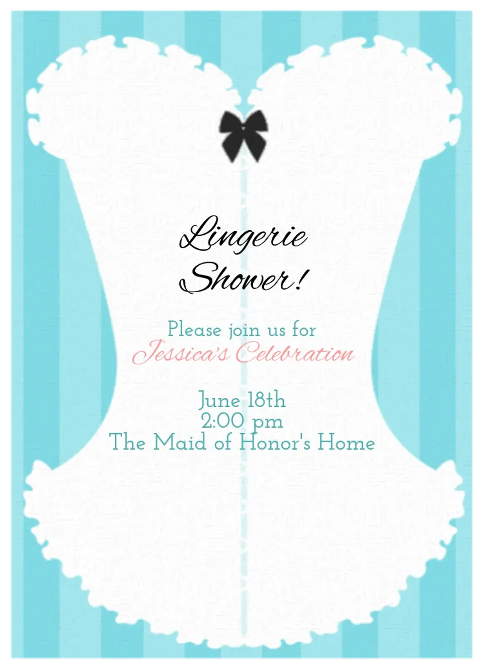 Lingerie Shower card