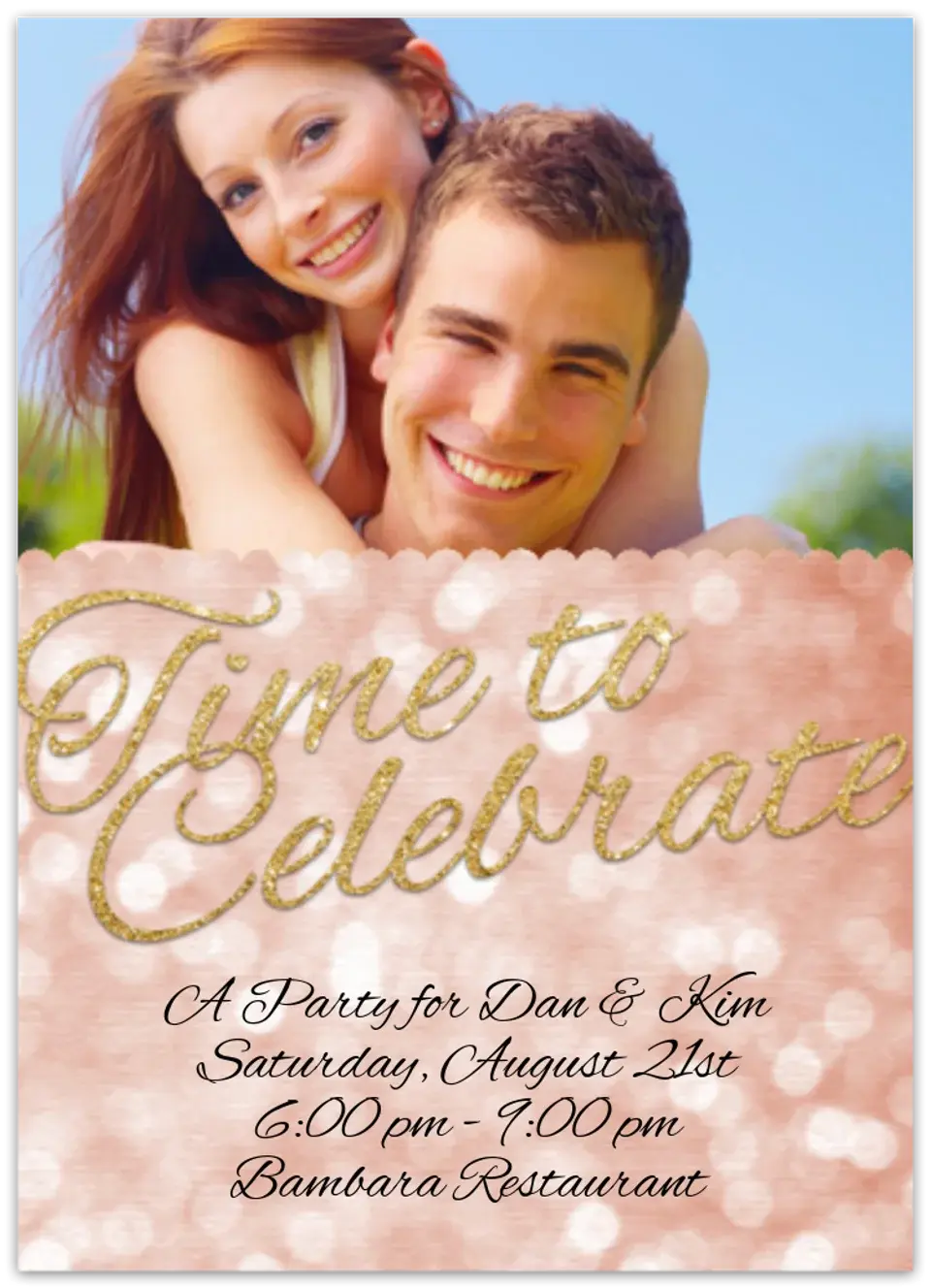 Time to Celebrate Photo card image