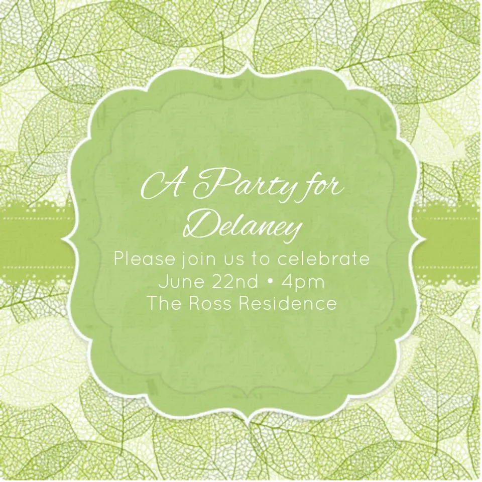 Garden Party Leaves card