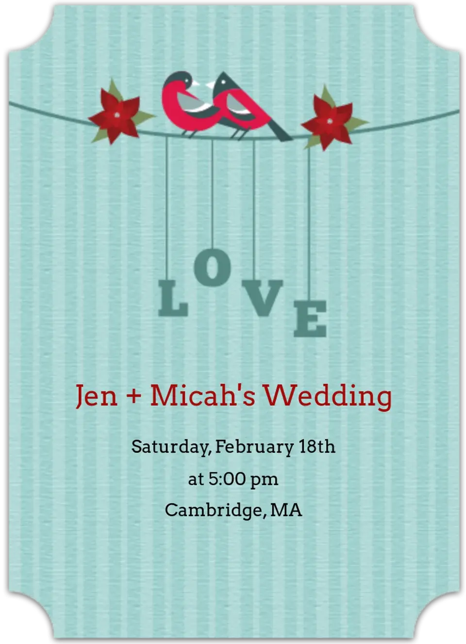 Winter Wedding card