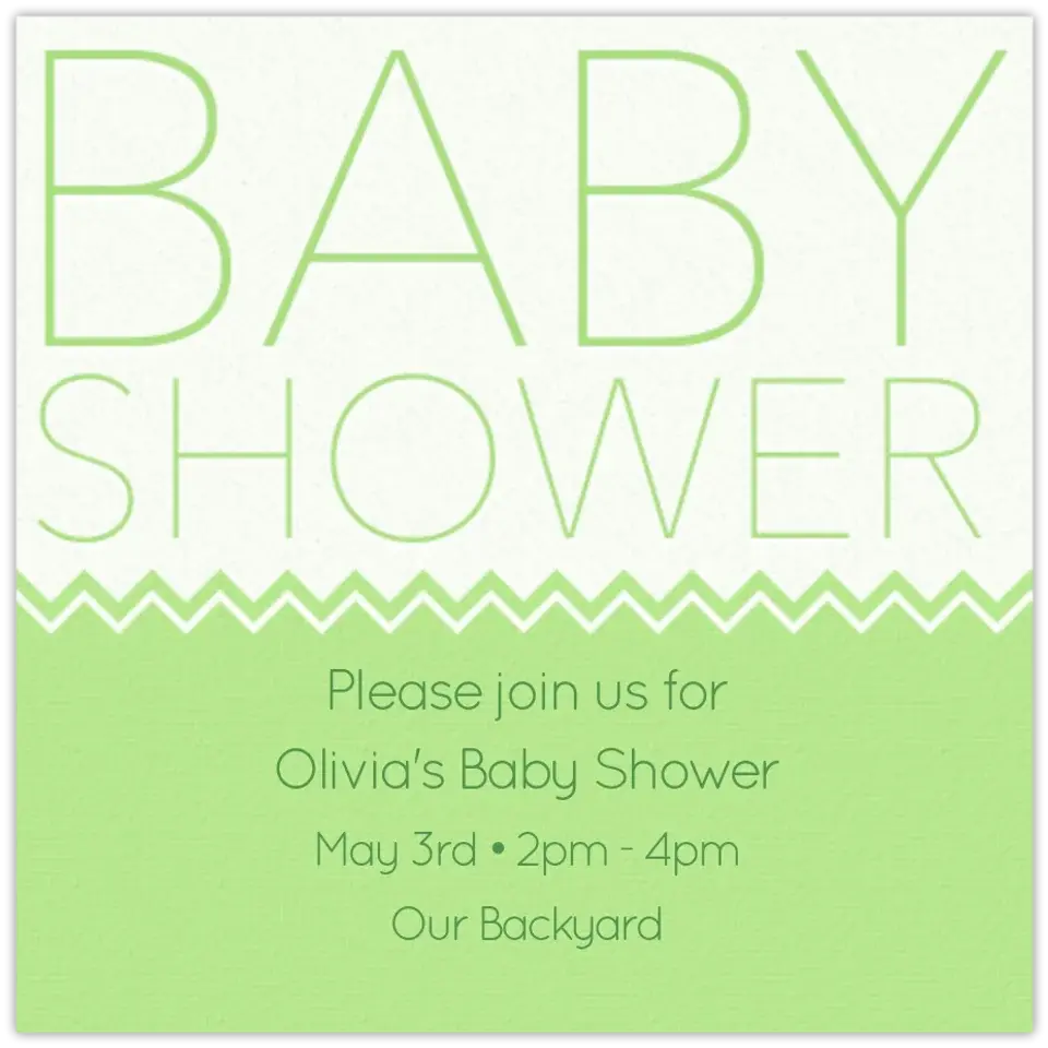 Baby Shower Headline card