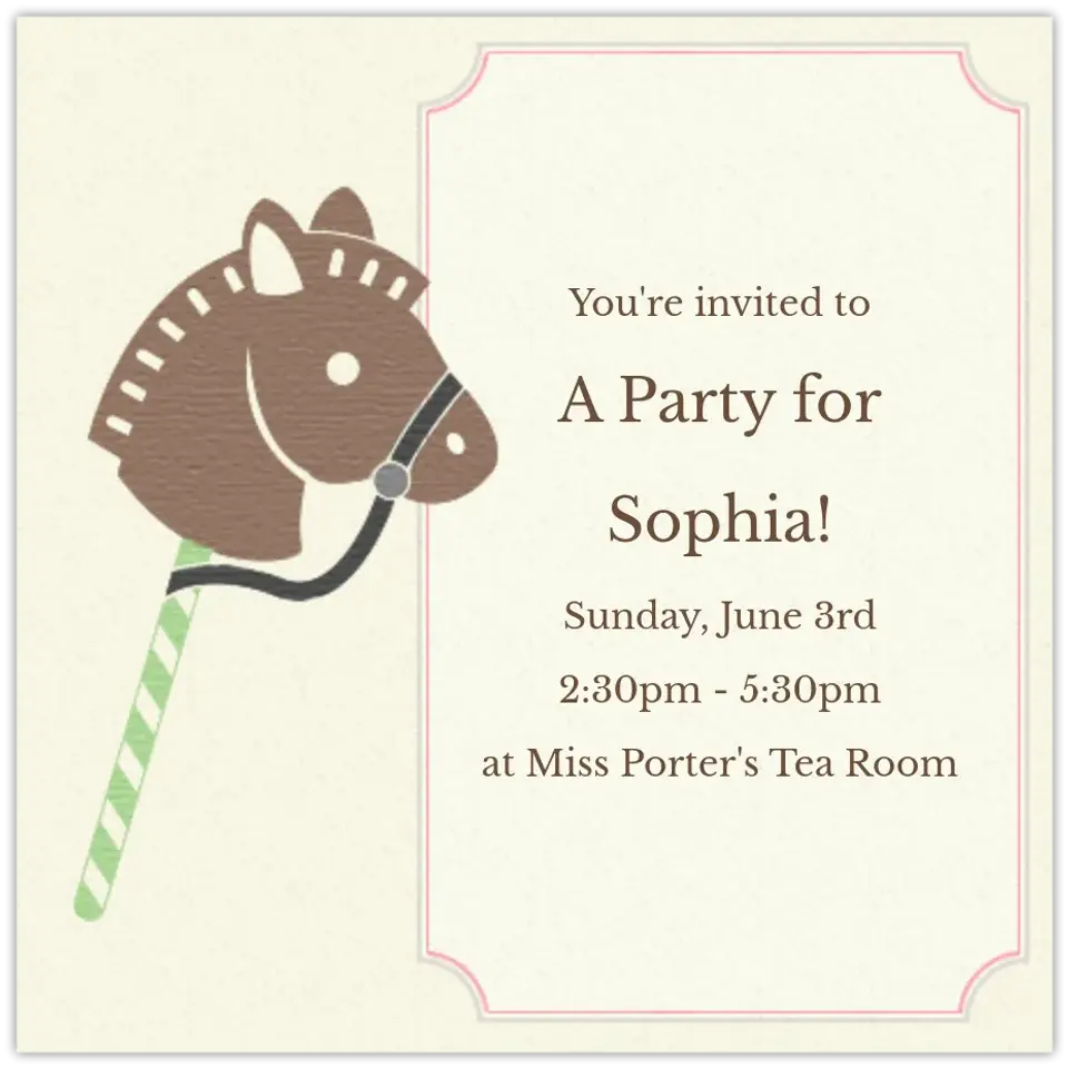 Toy Horse card