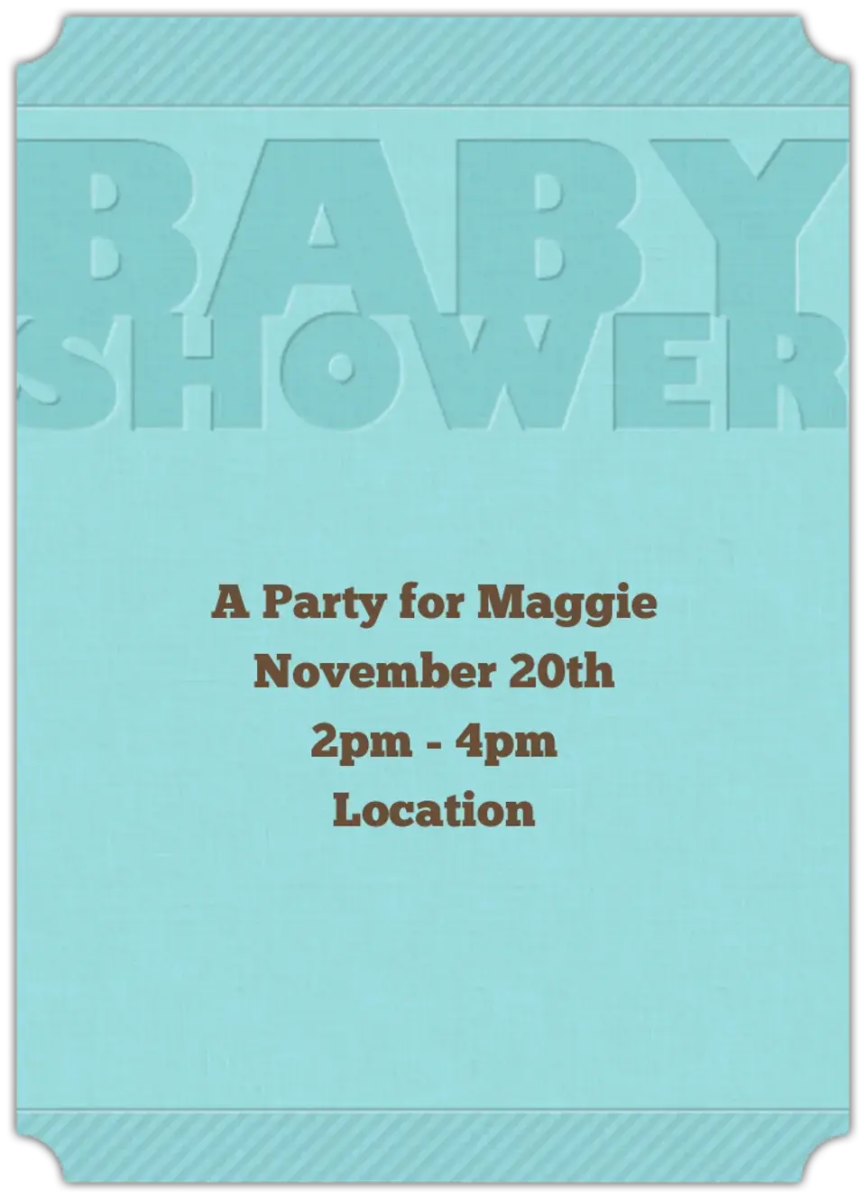 Baby Shower card