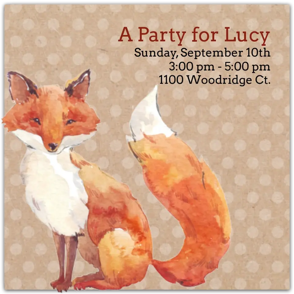 Woodland Fox card