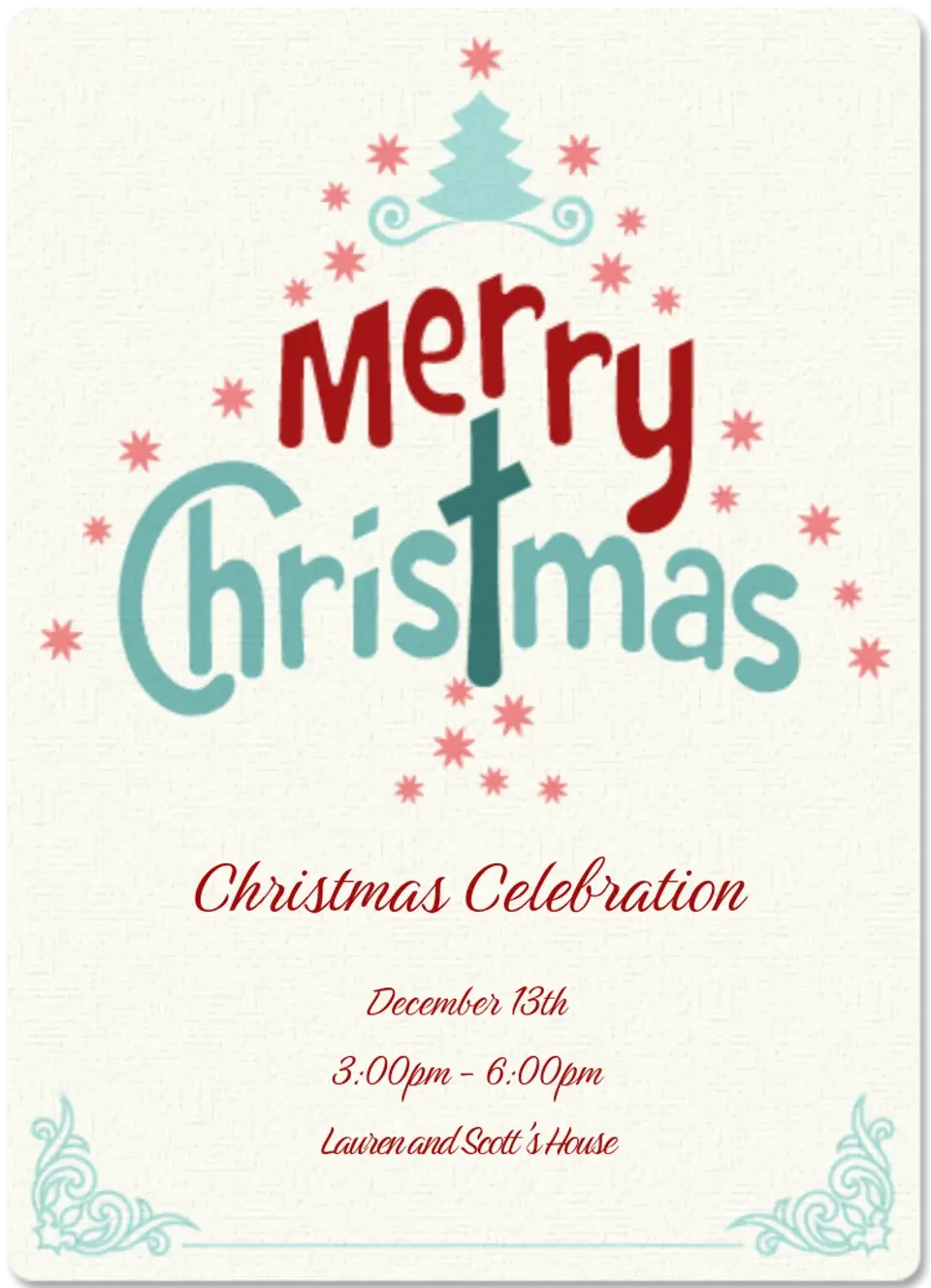 Christ in Christmas card