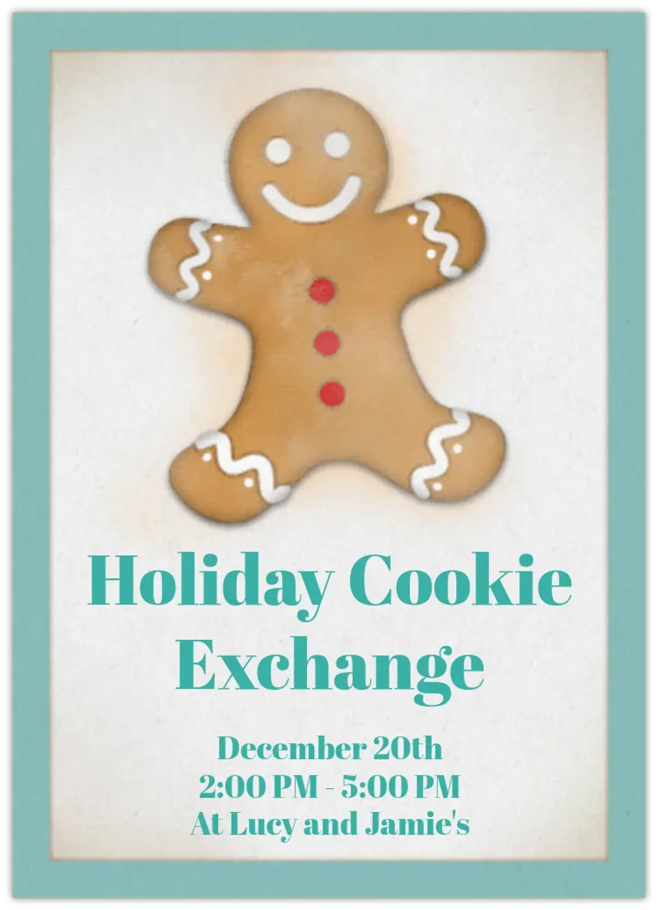 Gingerbread Cookie card
