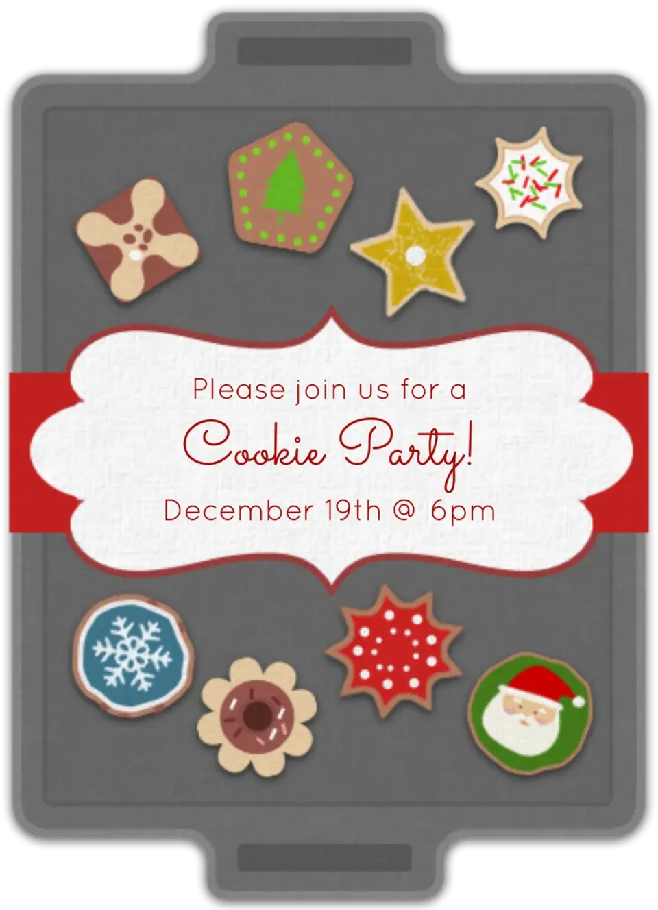 Christmas Cookie Tray card
