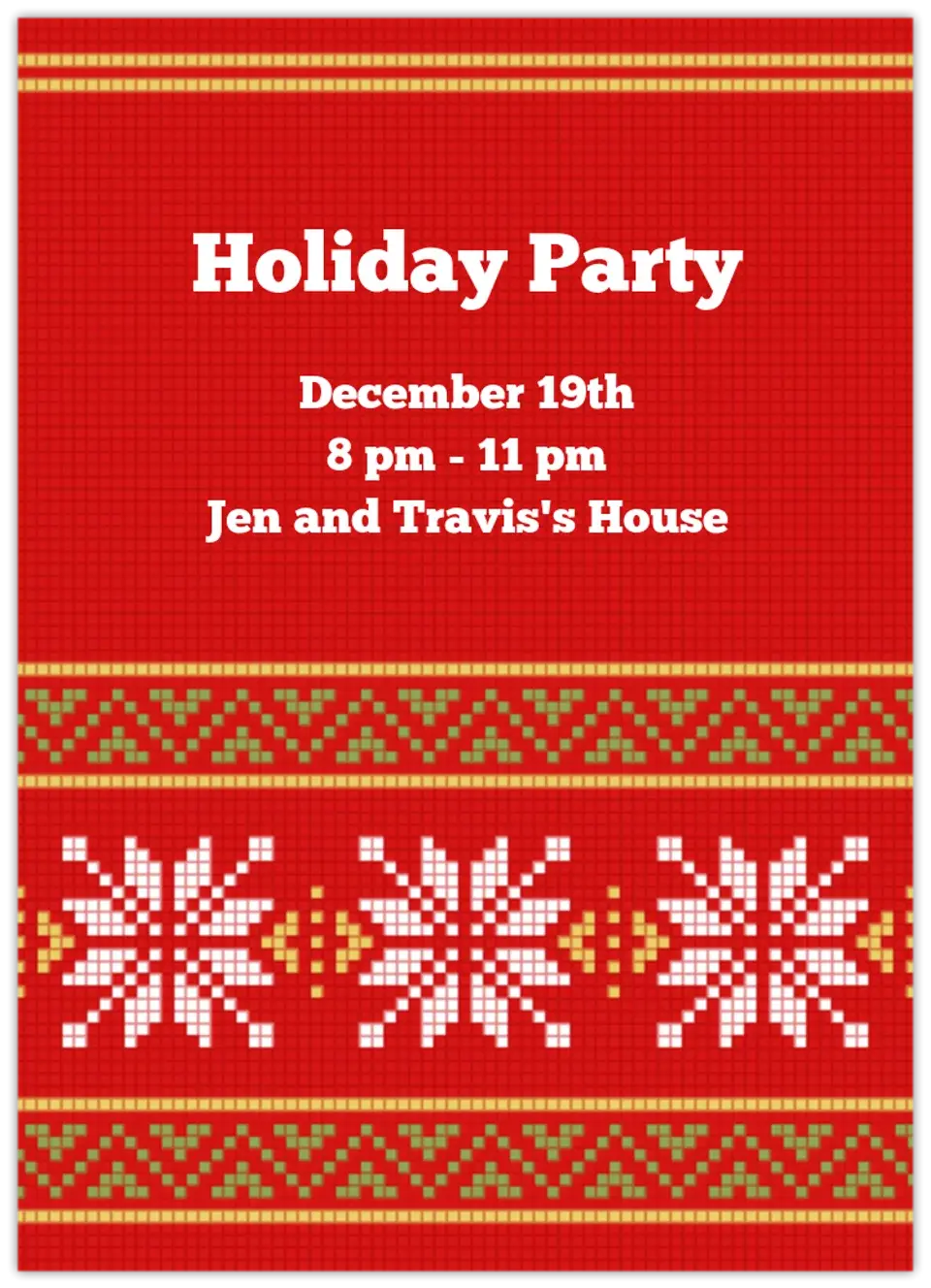 Red Sweater card