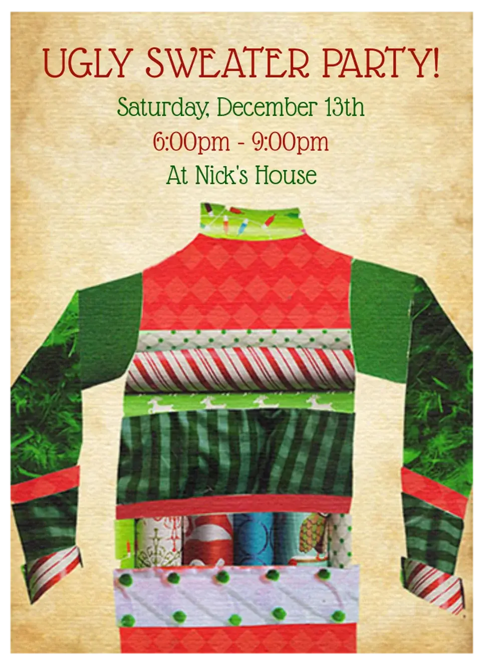 Ugly Sweater Collage card