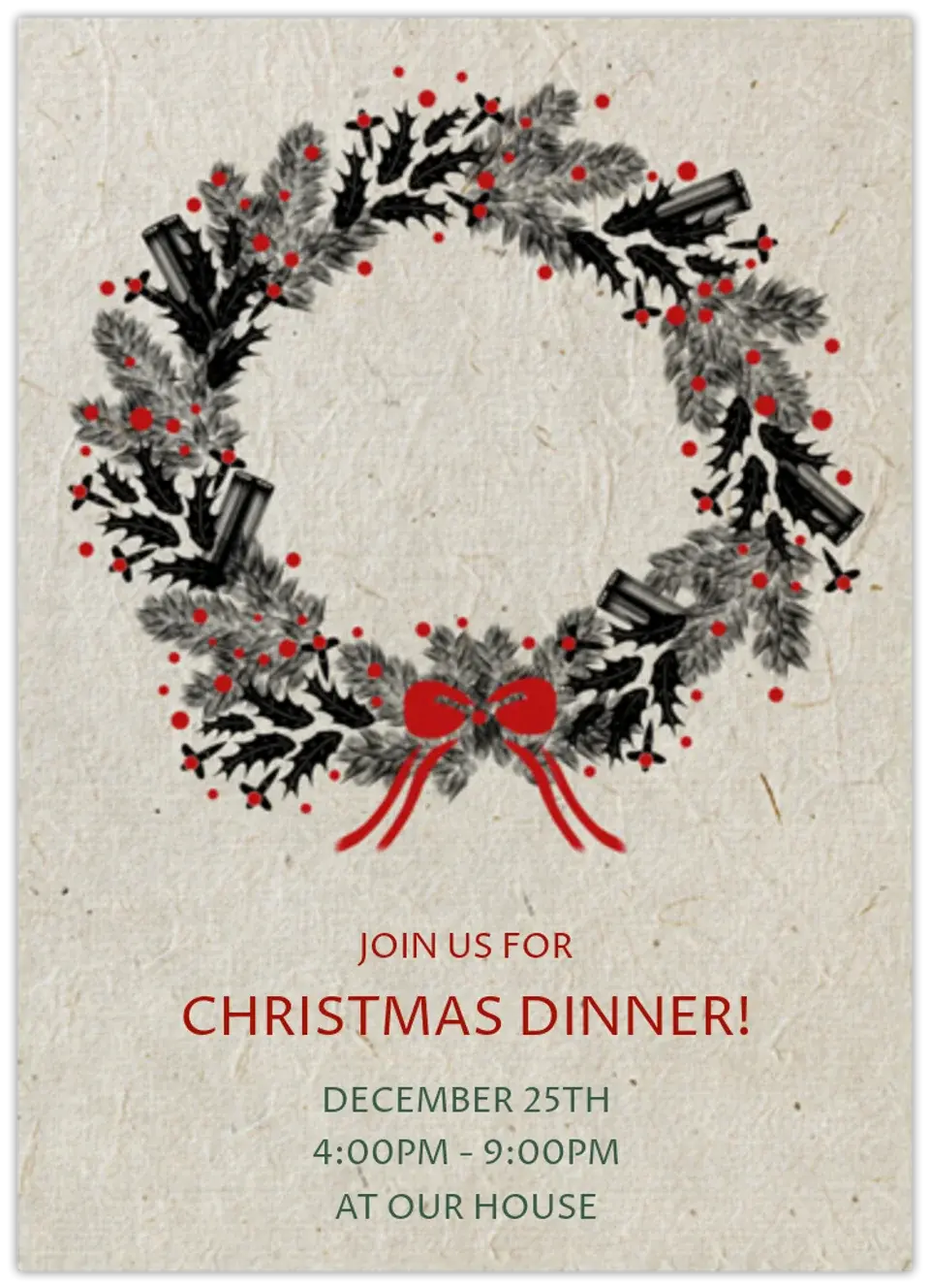 Holiday Wreath card