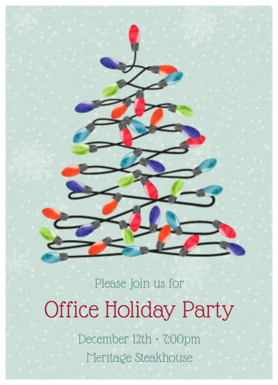 Happy Holiday Lights card