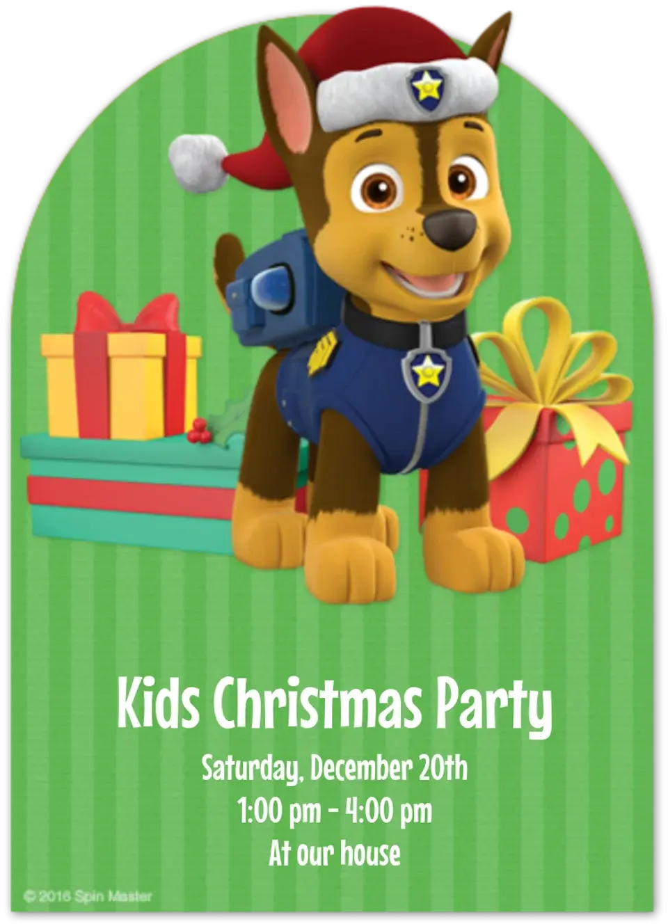 PAW Patrol Marshall Christmas card image