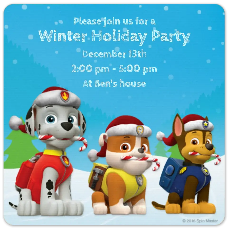 PAW Patrol Group Holiday card image