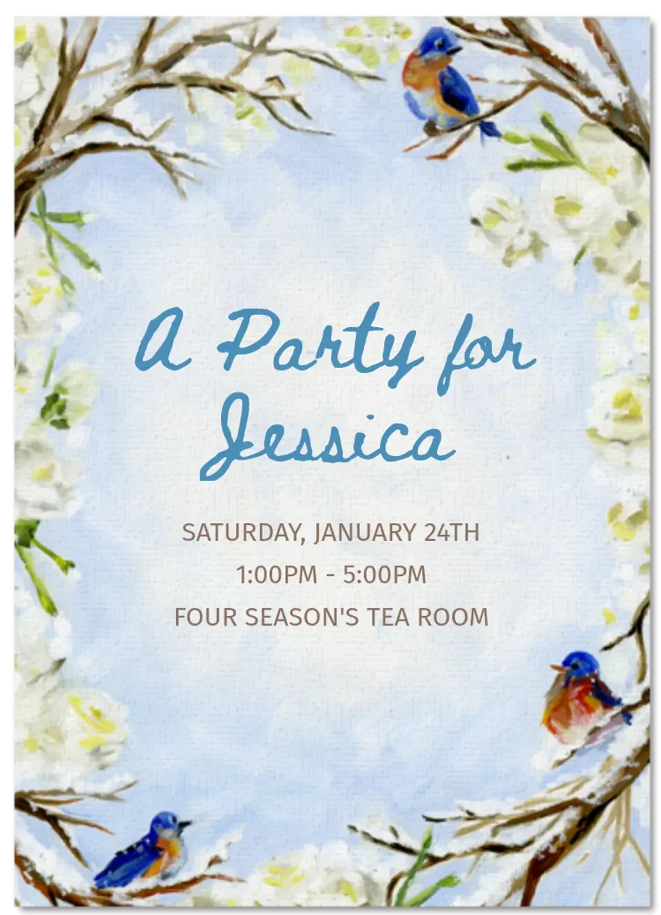 Winter Floral card
