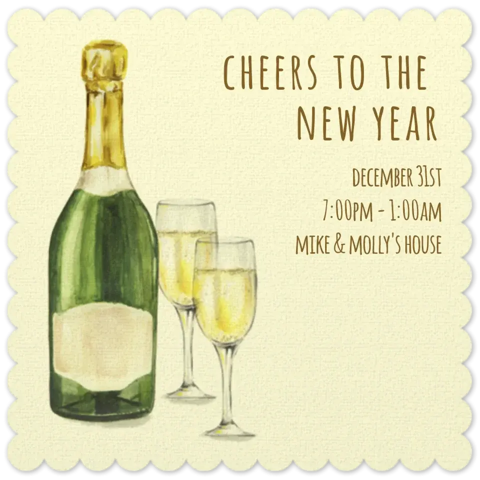 Champagne Pour card