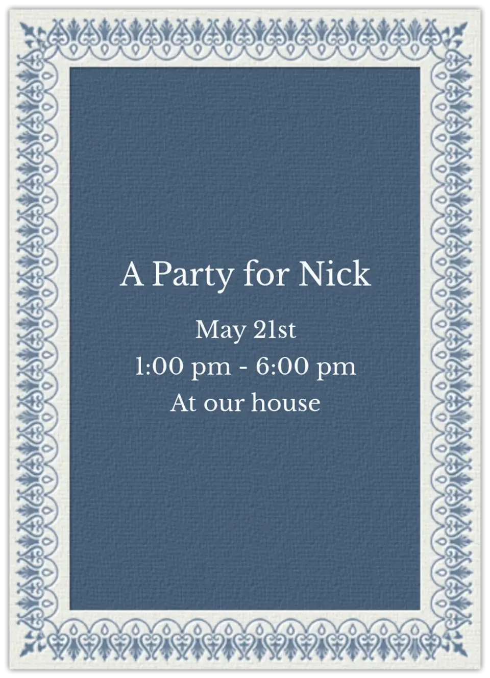 Formal Graduation card