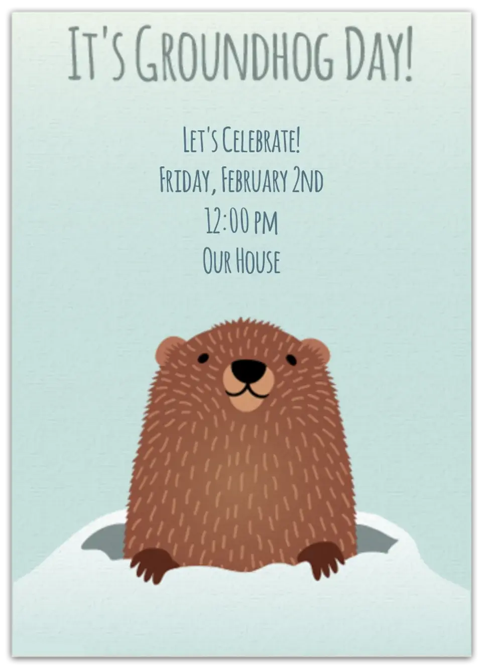 Groundhog Day card image