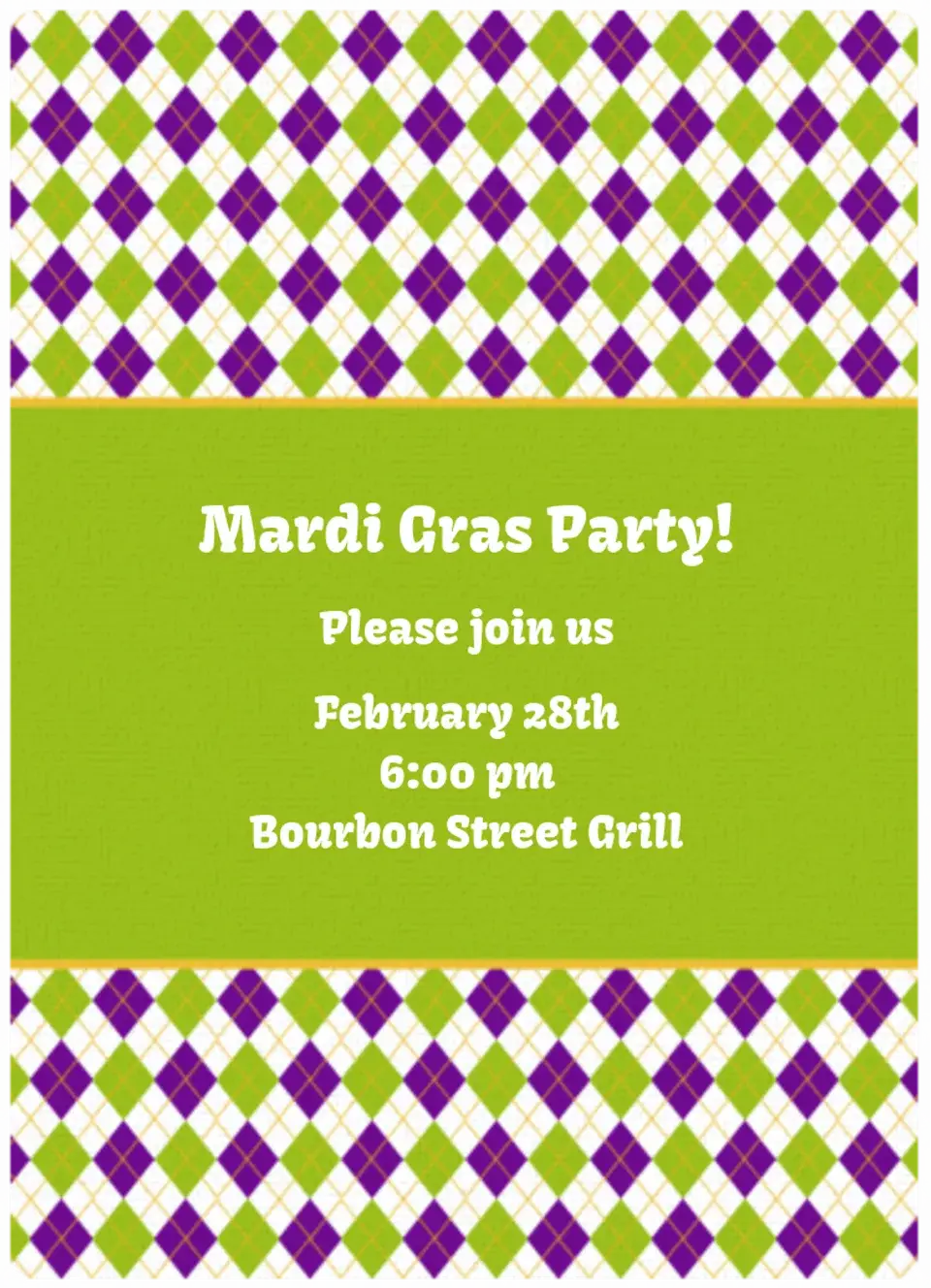 Mardi Gras Pattern card image