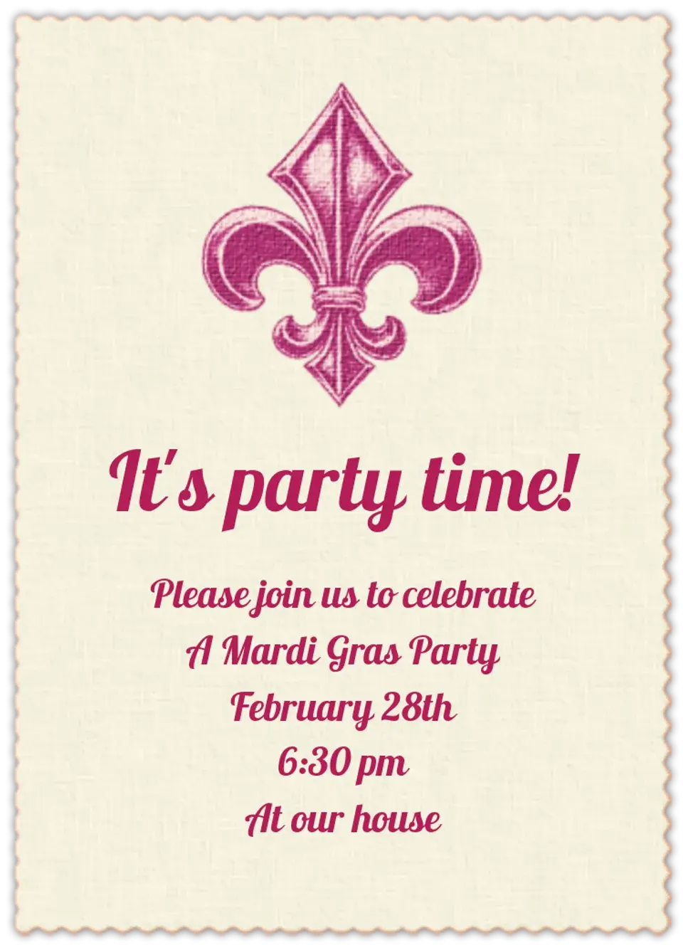 Fleur-de-Lis card
