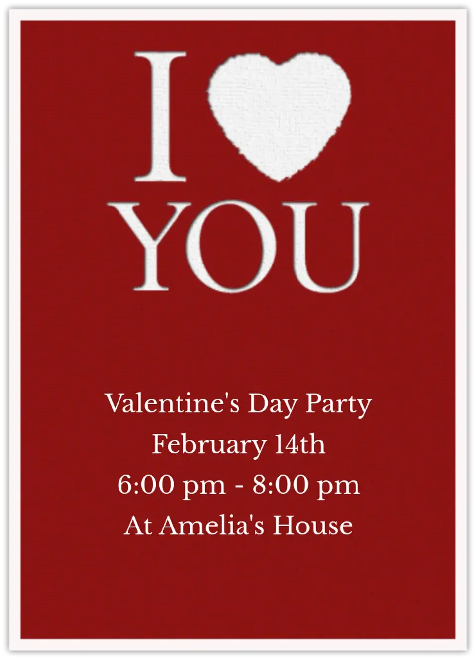 I ❤ You card
