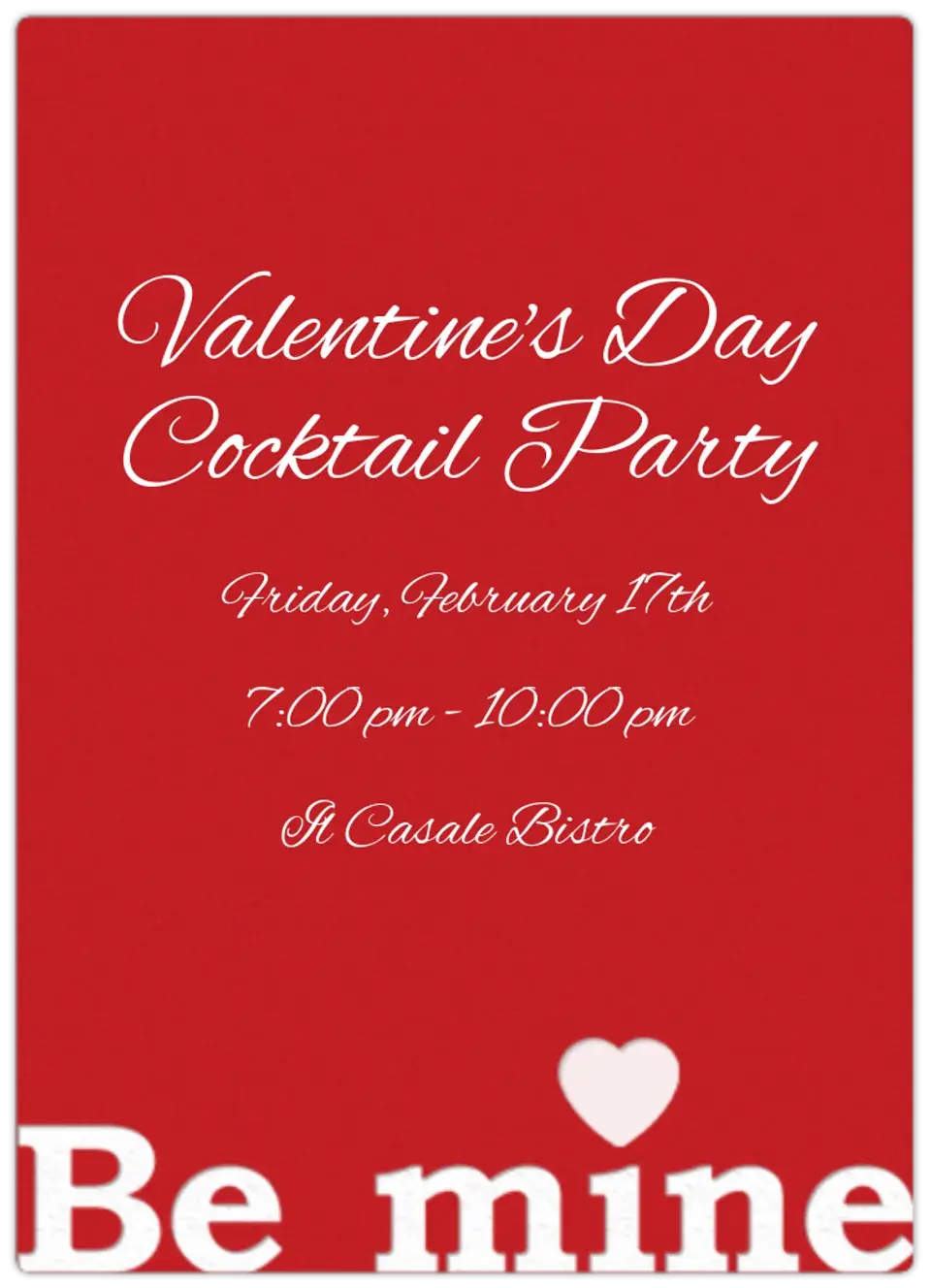 Be Mine card