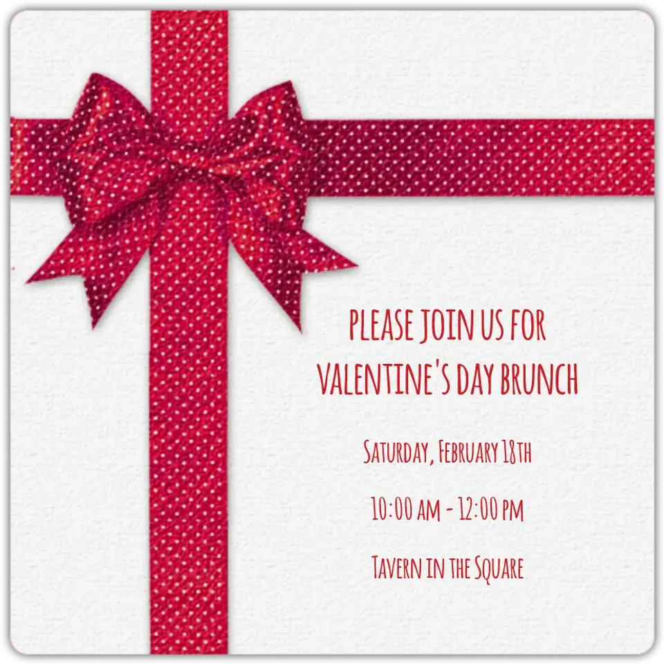 Valentine Bow card