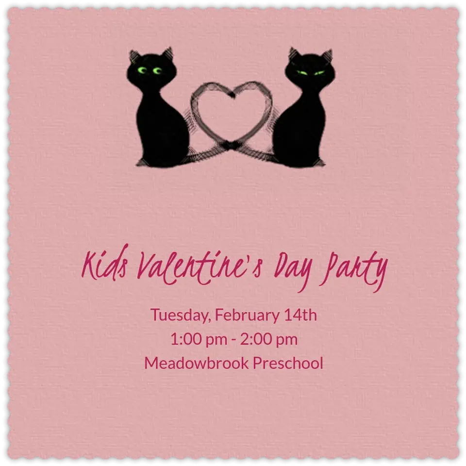 Valentine Cats card