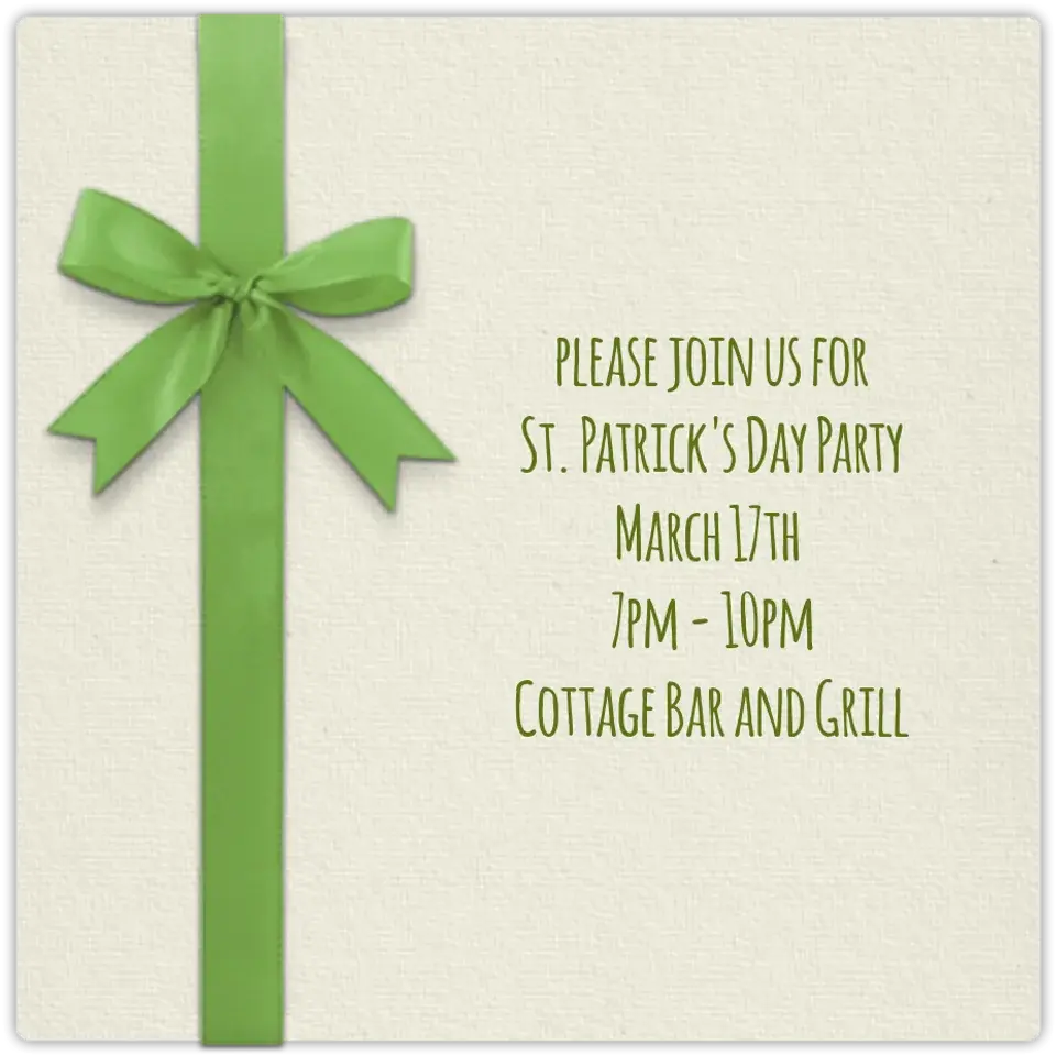 Irish Ribbon card