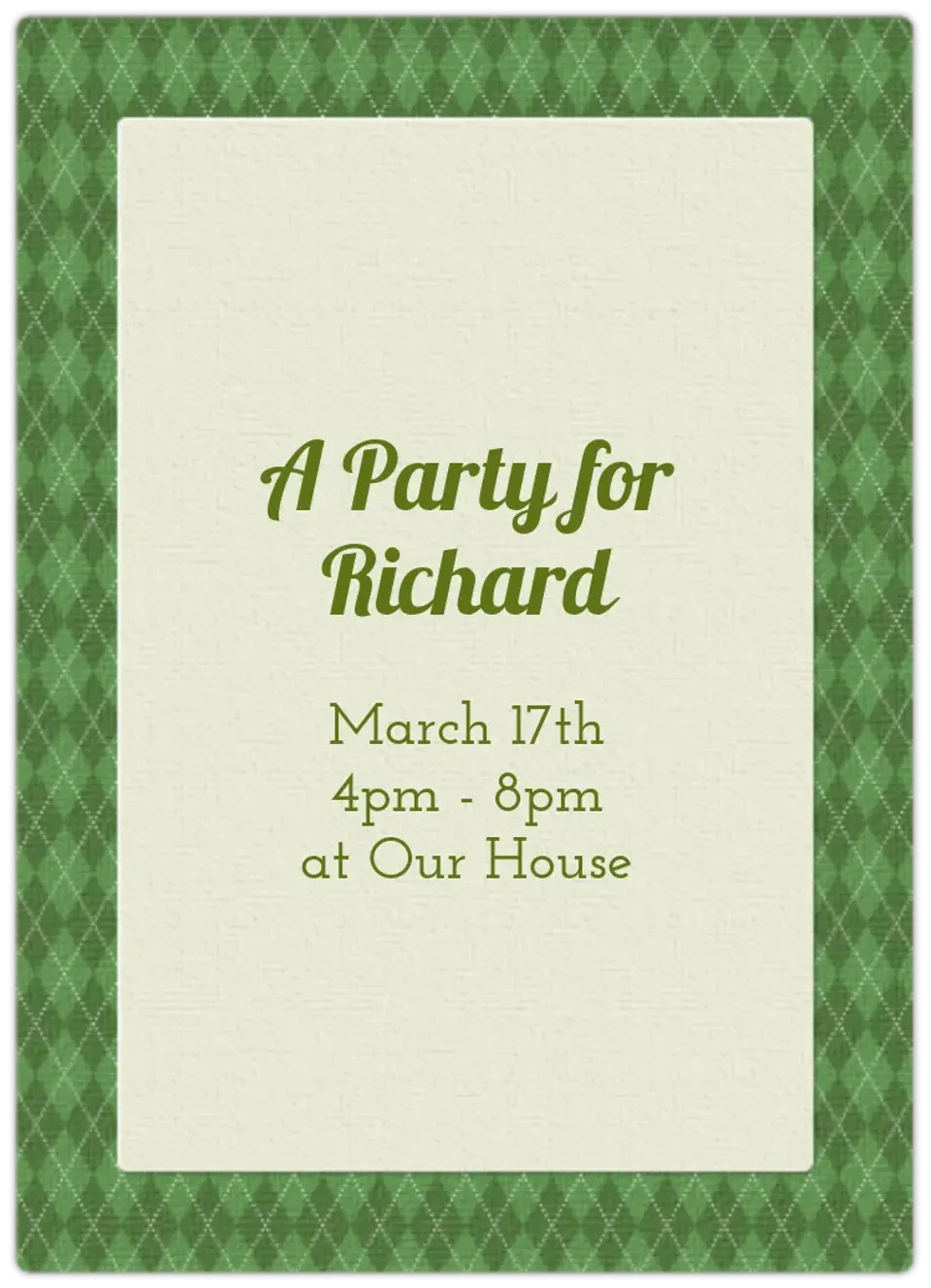 Green Border card