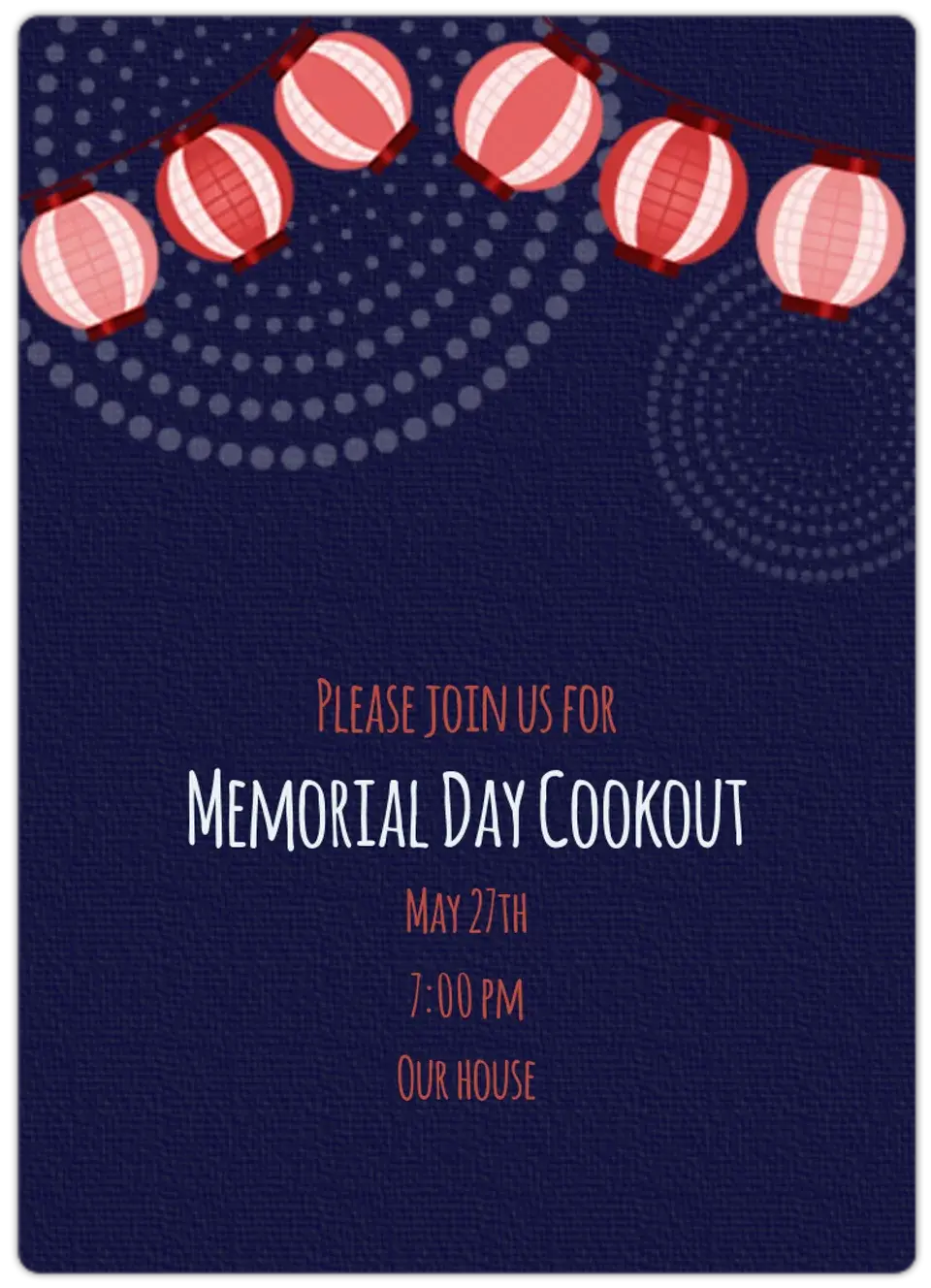 Patriotic Lanterns card