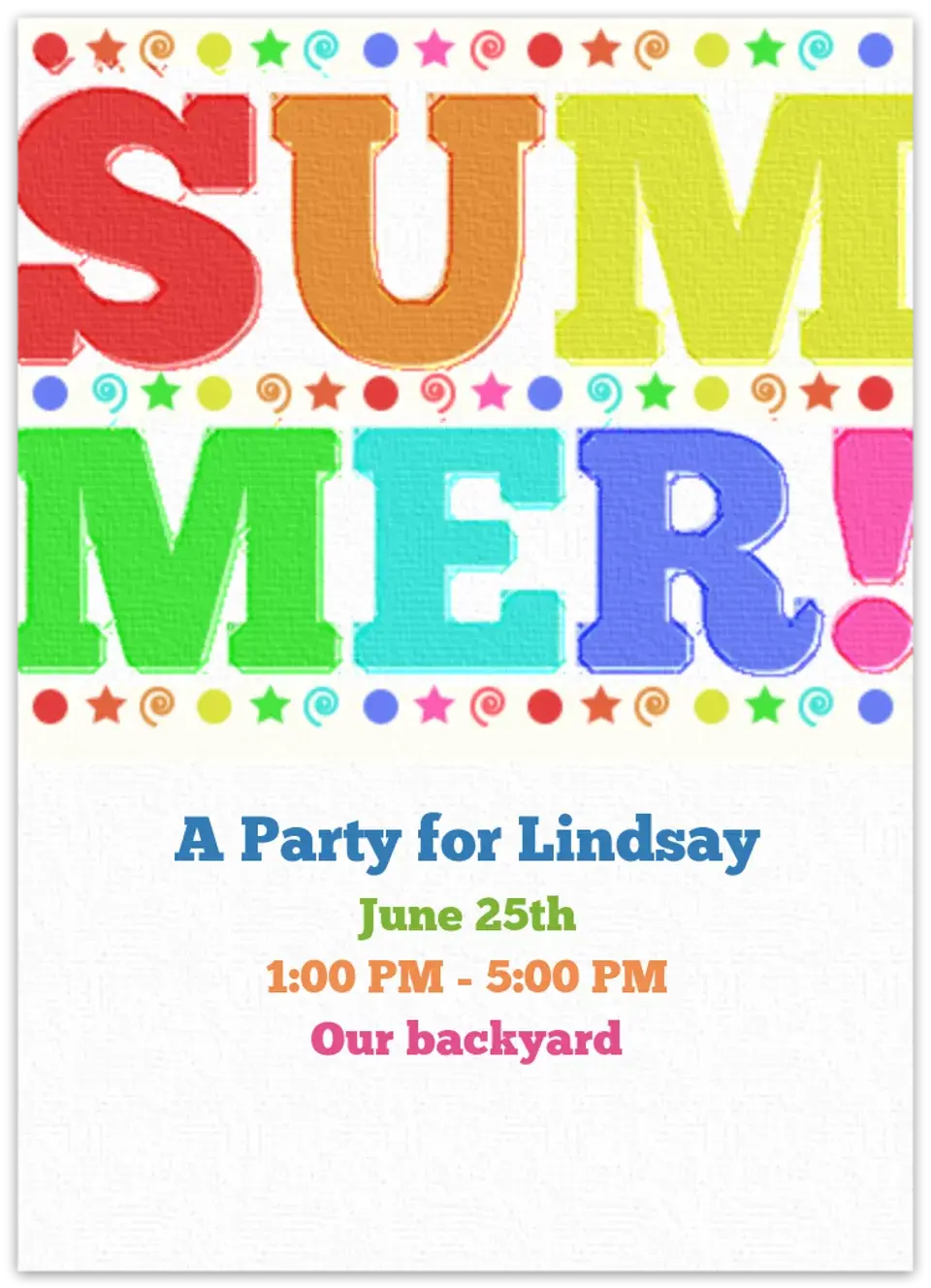 Summer card