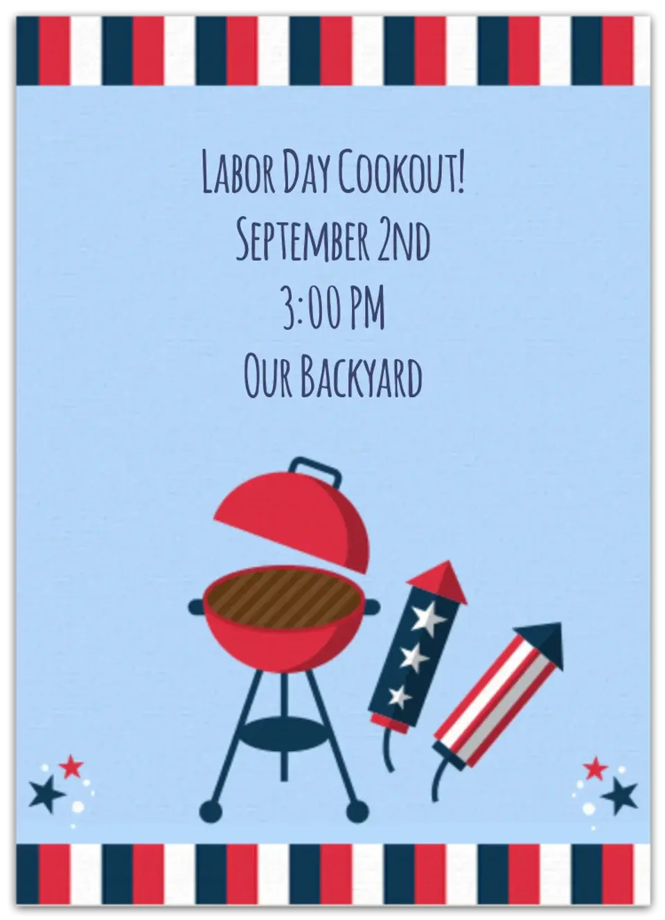 BBQ Stripes card