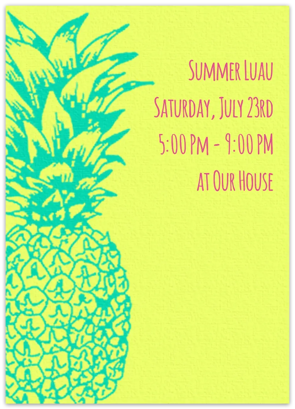 Summer Pineapple card