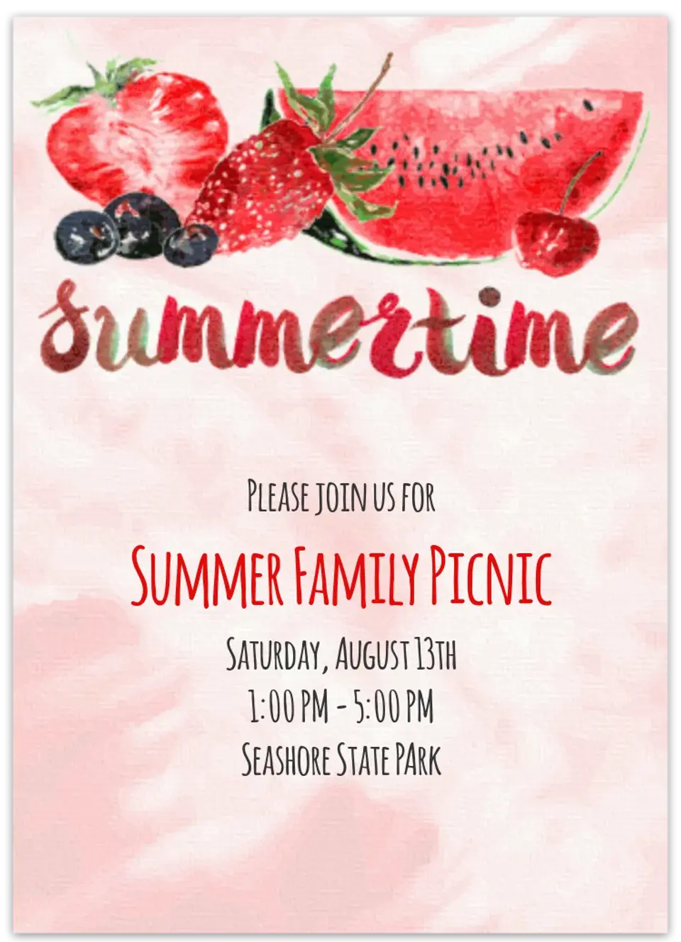 Summertime Fruit card