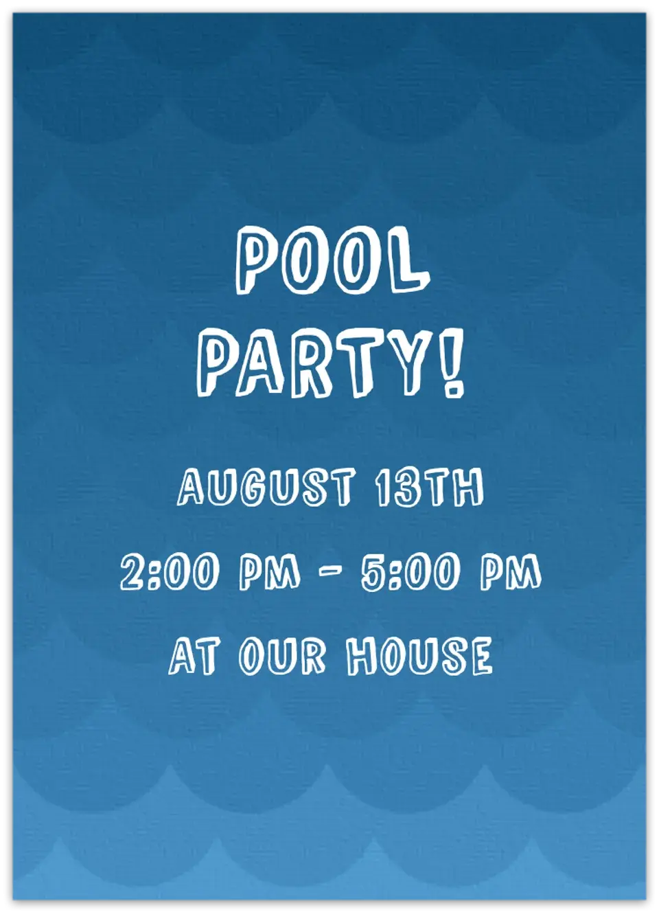 Pool Waves card