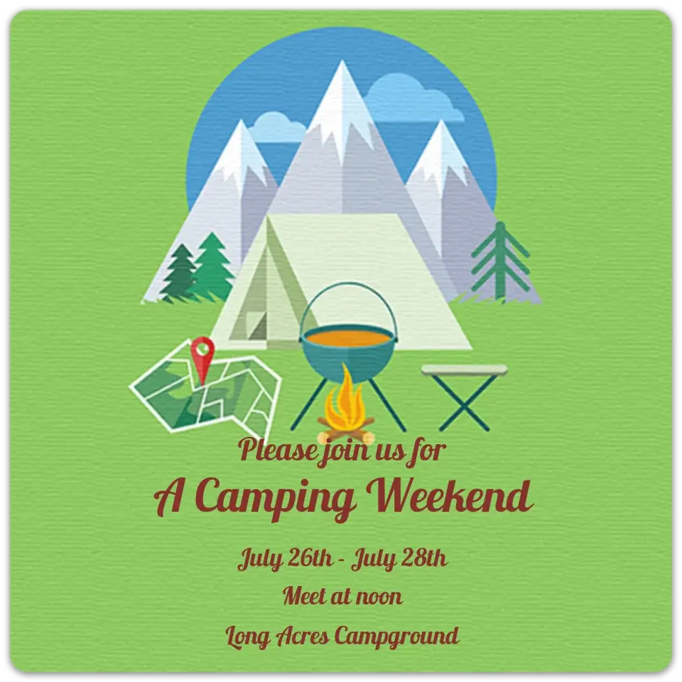 Camping Map card