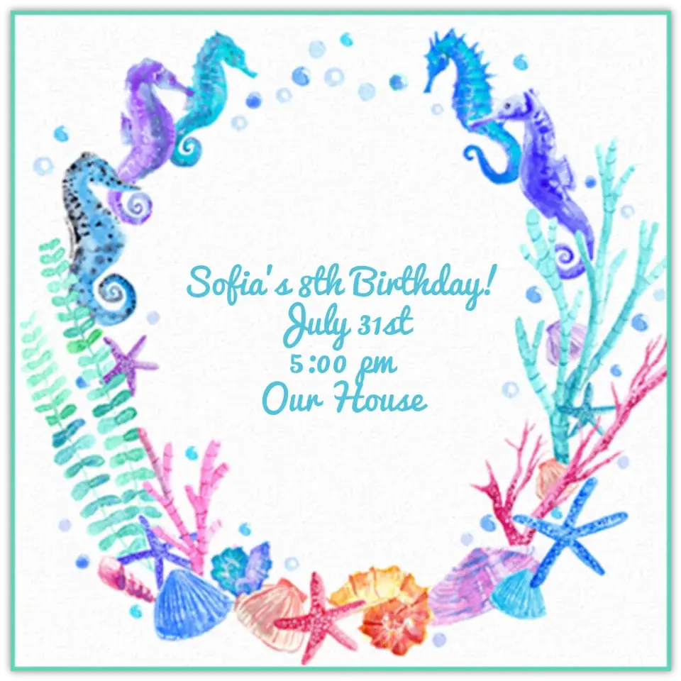 Seahorse card